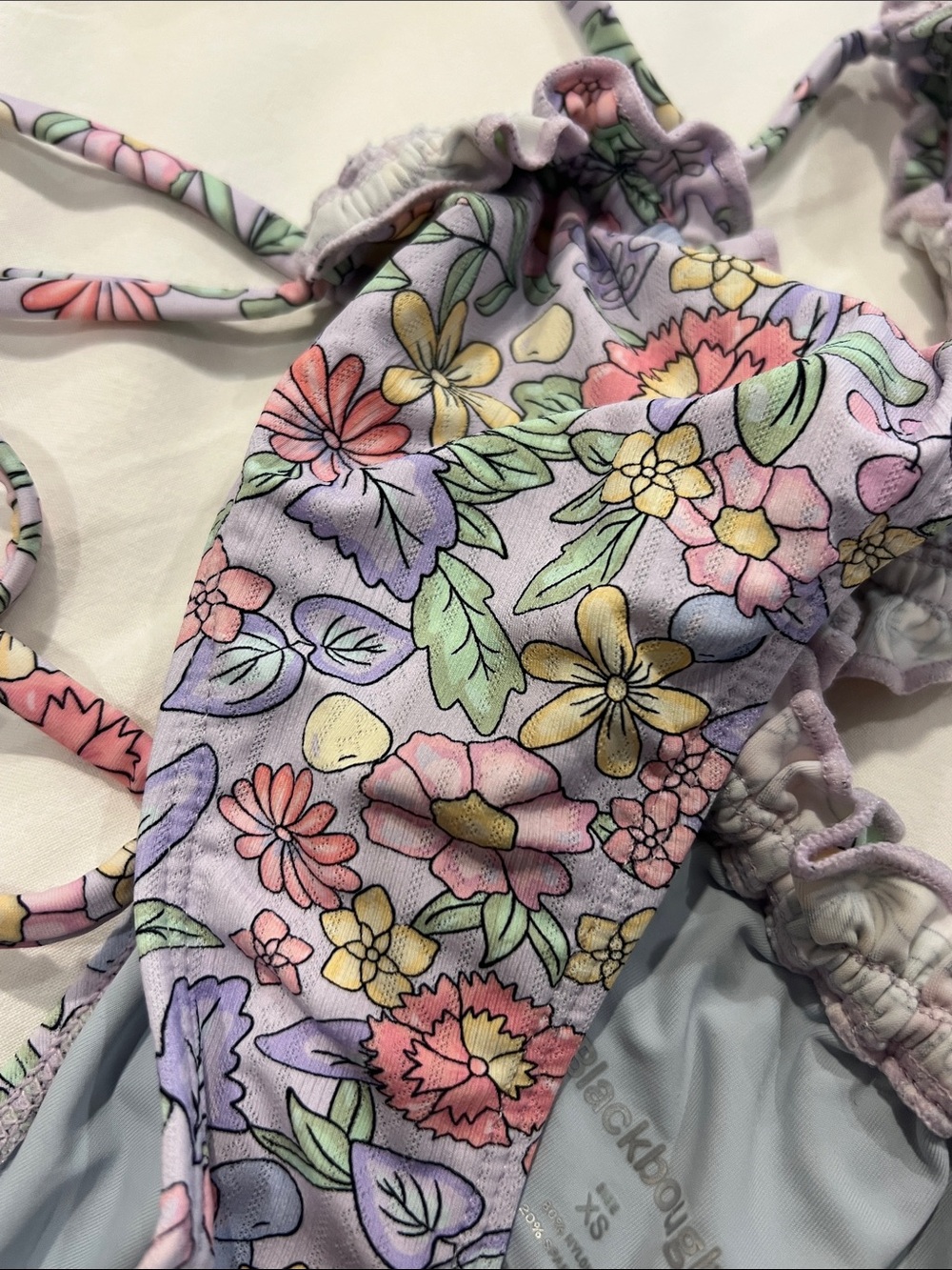Blackbough Floral Ruffle String Bikini - Picture 2 of 2